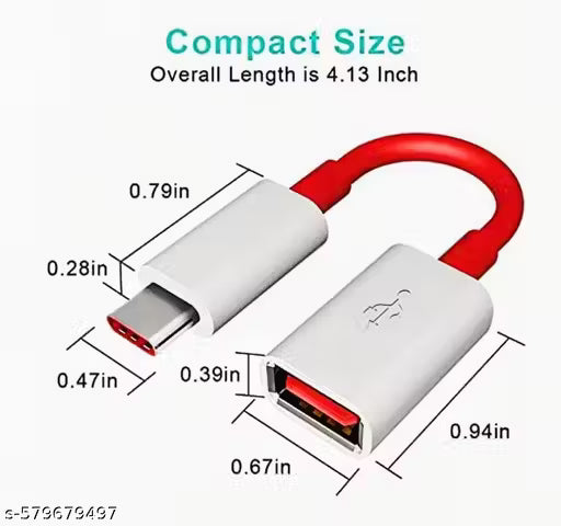 OTG CABLE 3.0 TYPE-C to Micro USB, Premium quality OTG cable (PACK OF 1) (White - Red) Portable OTG cable for High speed data transfer, charging & connecting other devices/ gadgets to Android mobile & Laptop