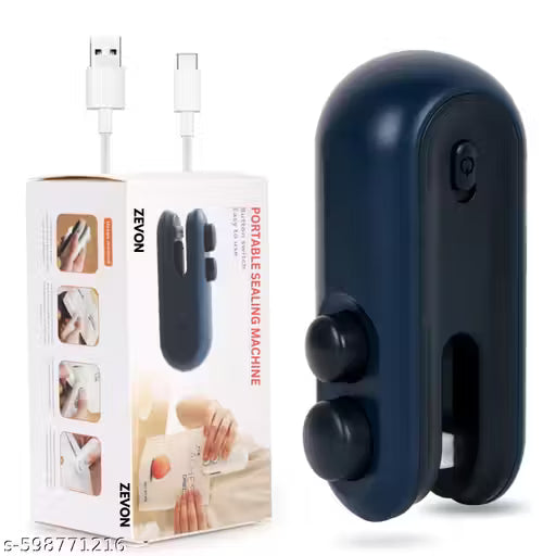 Portable and Mini Sealing Machine 2 in 1 USB Rechargeable Bag Sealer Heat Seal with Cutter, Plastic Bag's Packing Machine For Home & Snacks and Freshness Food Storage